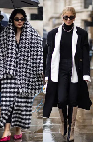 Crno-bele kombinacije su bile sveprisutne tokom vikenda na nedelji mode u Londonu